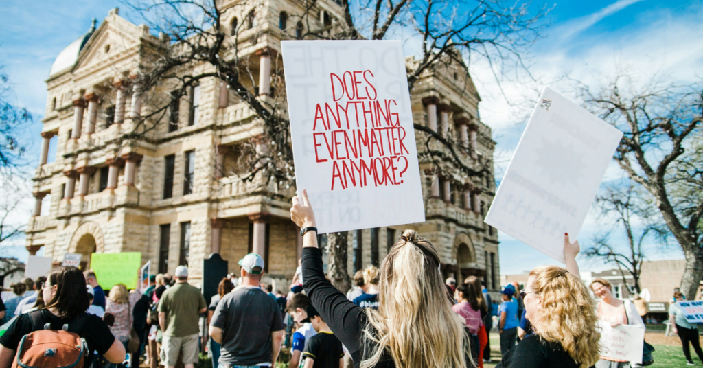 American teachers protest for student safety in the classroom at March for Our Lives