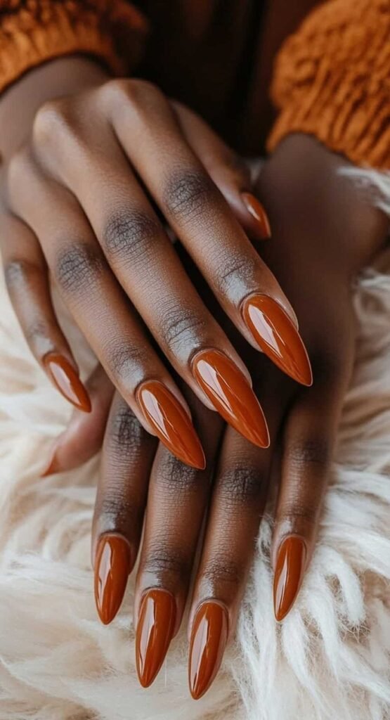 Spiced pumpkin fall nail color