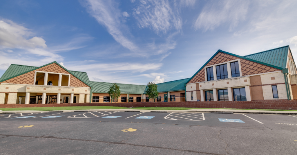 Photo of the Apalachee High School building, the scene of the September 4 Georgia school shooting.