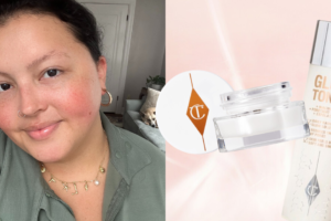 hydrating skincare Charlotte Tilbury water cream and Charlotte Tilbury Glow Toner