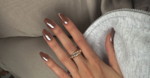 A fall nail color manicure